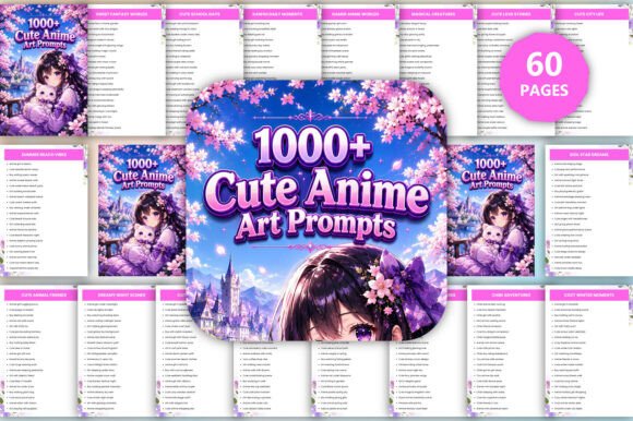 1000 Cute Anime Art Prompts