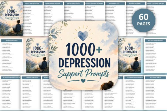 1000 Depression Support Prompts: A Tool for Emotional Reflection and Growth