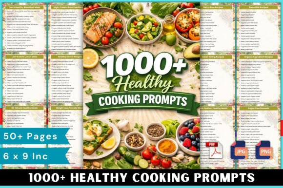 1000 Healthy Cooking Prompts: A Strategic Tool for Building a Nutrition-Focused Lifestyle