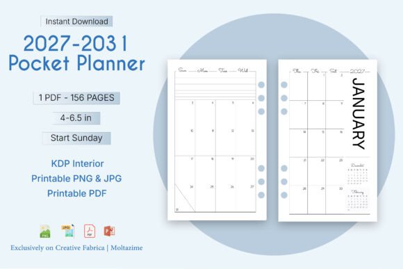2027–2031 Pocket Calendar Printable: Stay Organized for Years Ahead