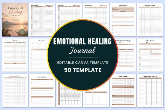 Emotional Healing Journal Canva: A Tool for Mindful Growth and Self-Reflection