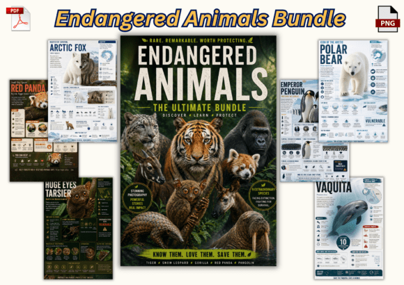 Endangered Animals Infographic Bundle