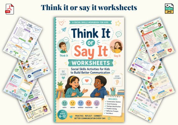 Think It or Say It Worksheets: A Tool for Building Social and Emotional Skills in Kids